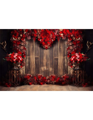 St Valentin Rose Rouge Mur d'Amour Toile de fond M1-03 Comment ça marche