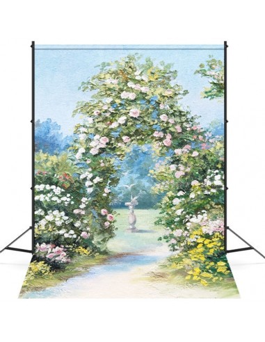 Arche de fleurs printanières Sculpture Jardin Toile de fond M1-69 en ligne