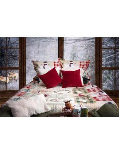 Fenêtre enneigée d'hiver Noël Lit Toile de fond M11-41 soldes